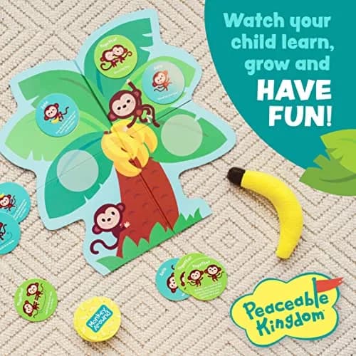 Peaceable Kingdom Monkey Around First Game for Toddlers Interactive Play with Parent Ages 2+ | Gross Motor Skill Development thumbnail 6