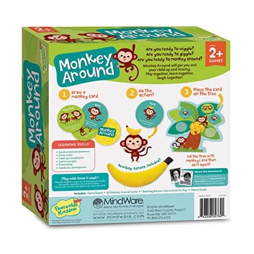 Peaceable Kingdom Monkey Around First Game for Toddlers Interactive Play with Parent Ages 2+ | Gross Motor Skill Development thumbnail 7