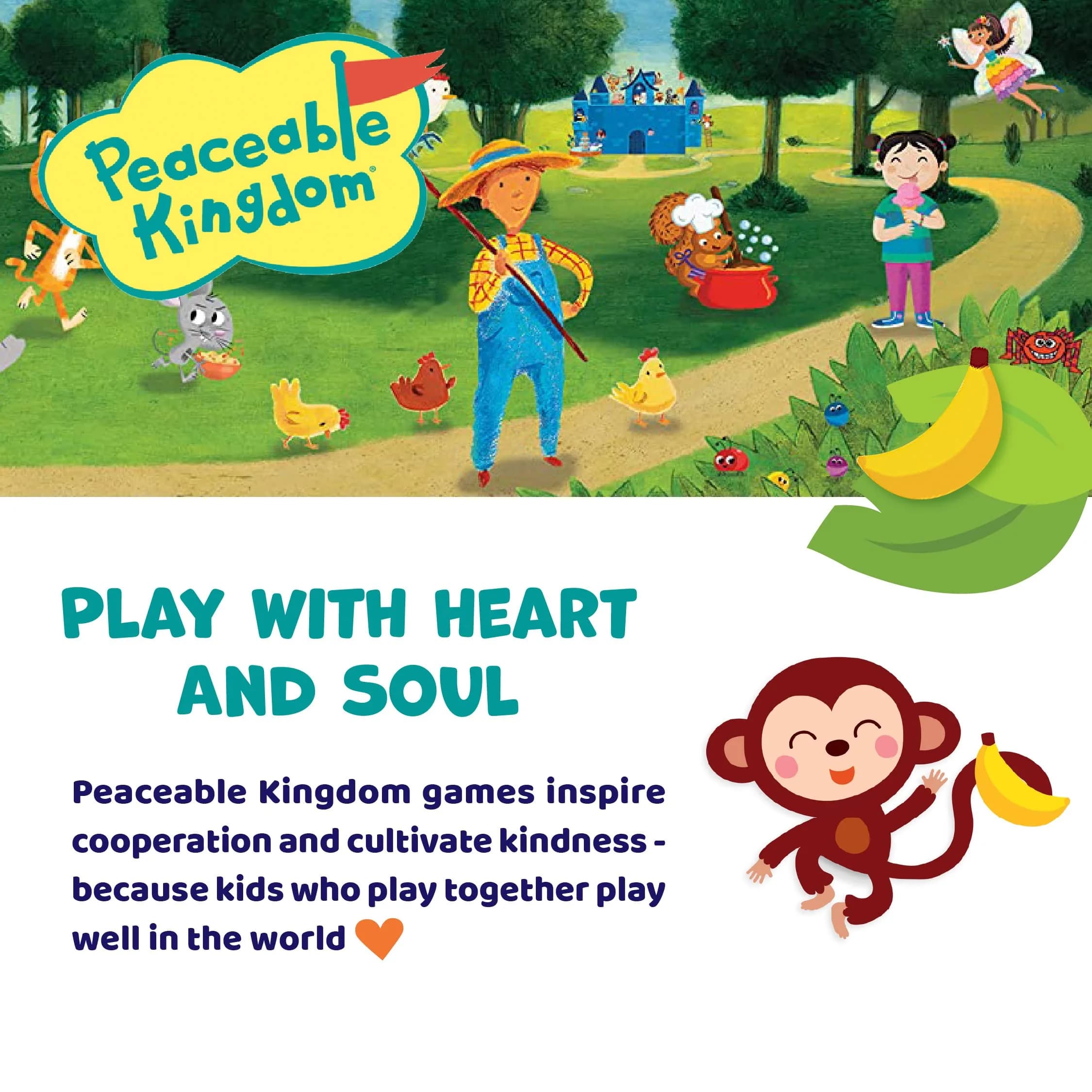 Peaceable Kingdom Monkey Around First Game for Toddlers Interactive Play with Parent Ages 2+ | Gross Motor Skill Development - view 8