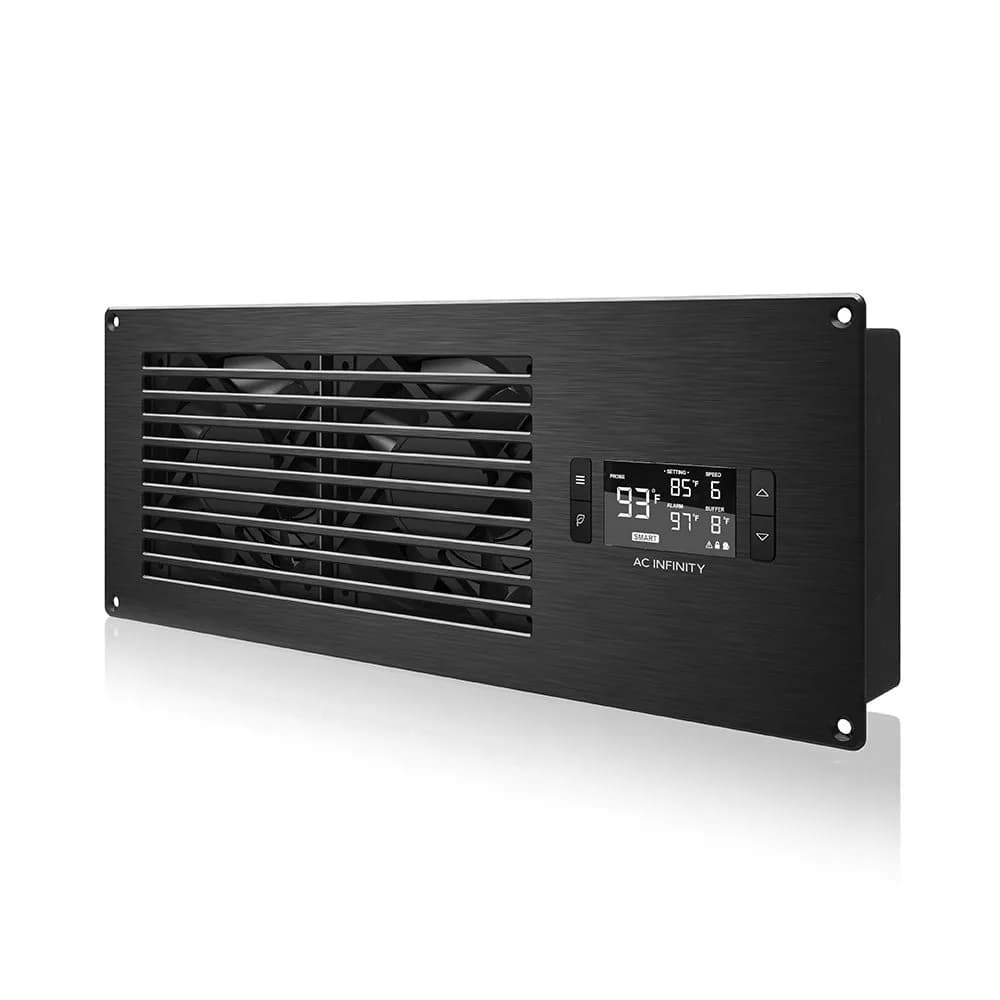 AC Infinity AIRFRAME T7-N Black | High-Airflow Cooling Fan System 17" for AV Equipment Rooms — Black / Exhaust