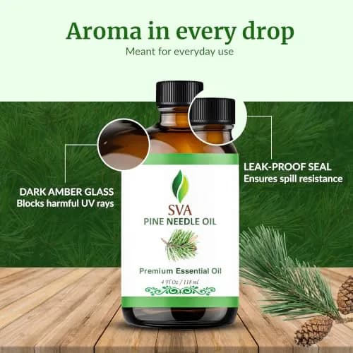 SVA ORGANICS Pine Needle Essential Oil 118 ml (4 Fl Oz) | Natural Woody Aroma for Diffuser & DIY thumbnail 7
