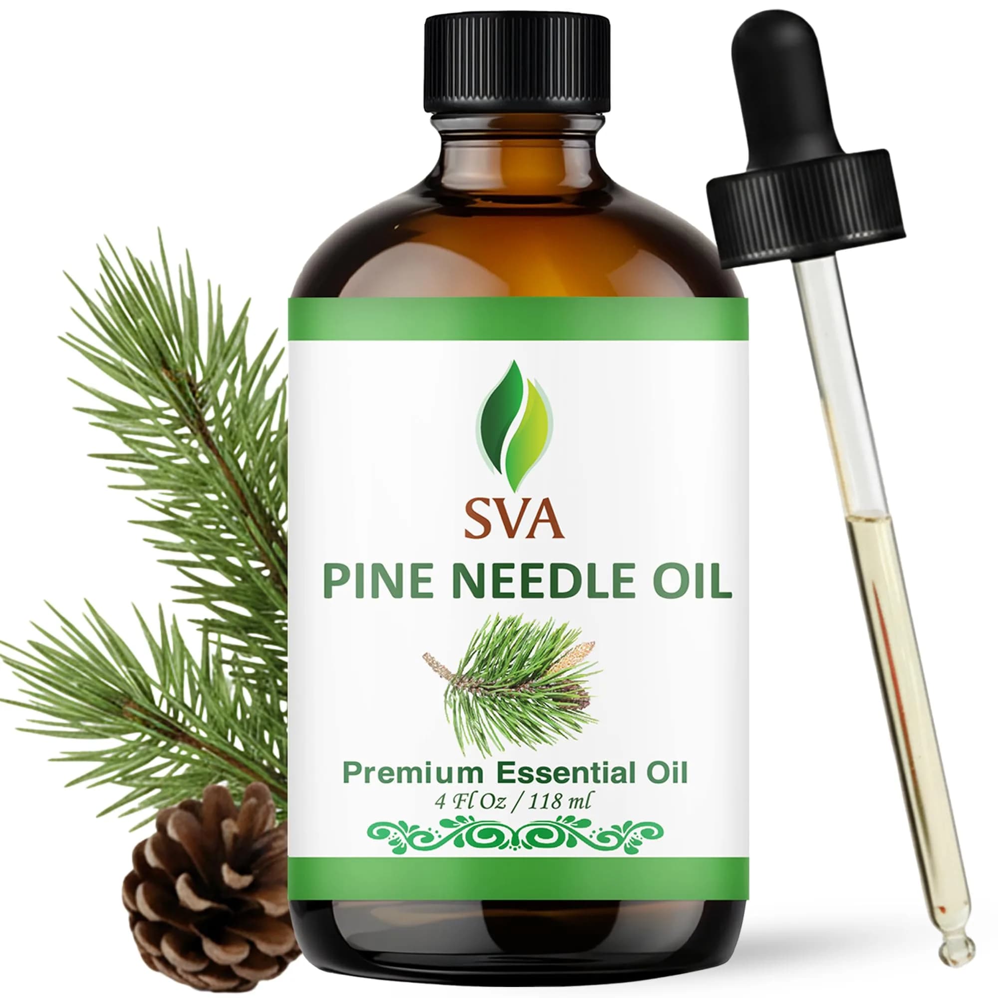 SVA ORGANICS Pine Needle Essential Oil 118 ml (4 Fl Oz) | Natural Woody Aroma for Diffuser & DIY - view 8