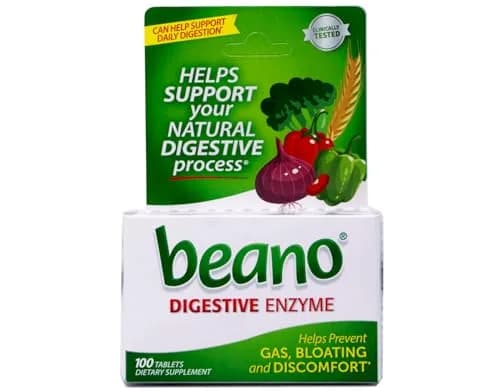 Beano Gas Relief Tablets 100 Count (45 g) | Digestive Enzyme Supplement for Gas and Bloating thumbnail 1