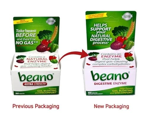 Beano Gas Relief Tablets 100 Count (45 g) | Digestive Enzyme Supplement for Gas and Bloating thumbnail 7