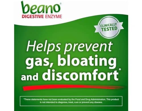 Beano Gas Relief Tablets 100 Count (45 g) | Digestive Enzyme Supplement for Gas and Bloating thumbnail 8