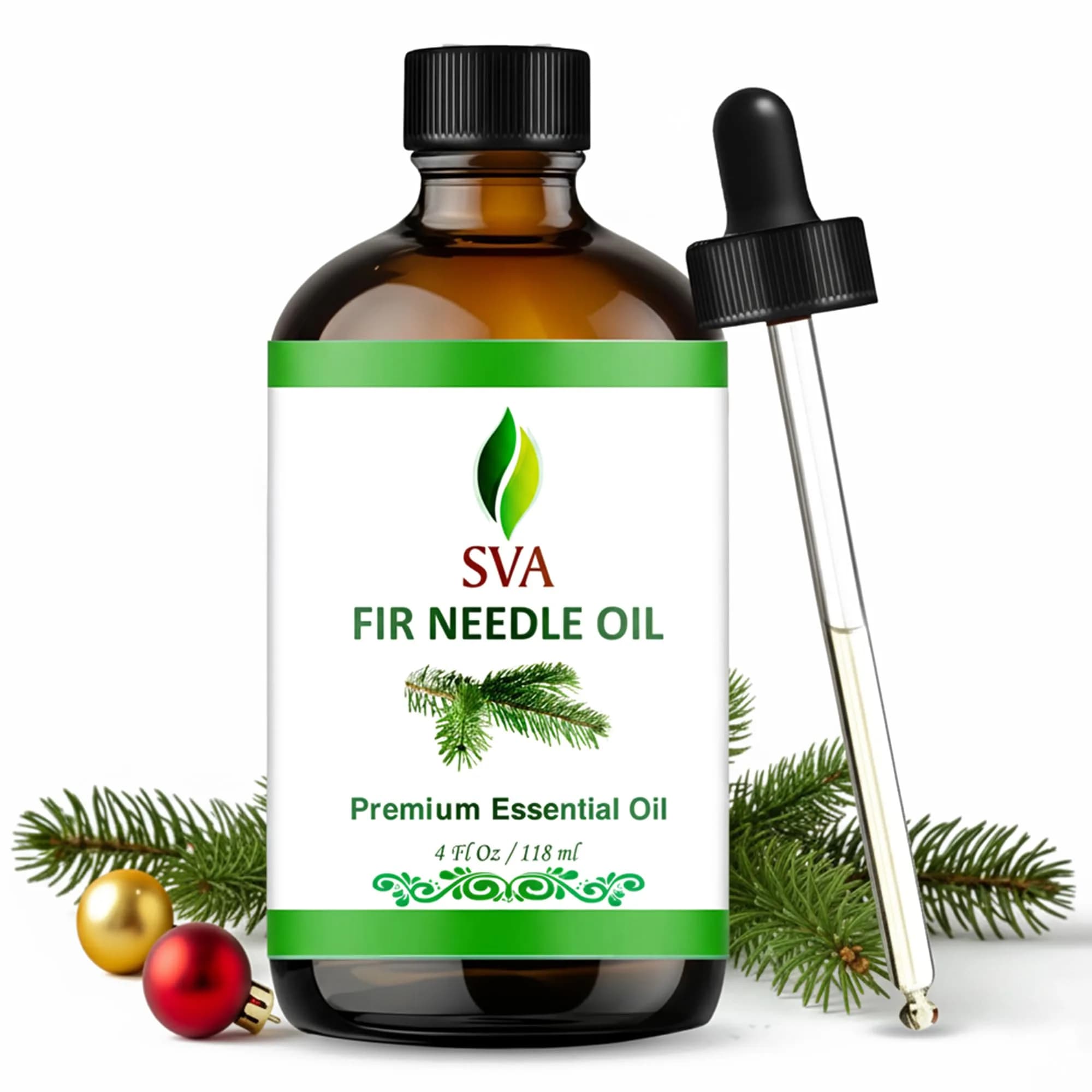 SVA ORGANICS Fir Needle Essential Oil, Pure & Natural, 4 Fl Oz (Pack of 1) - main product image