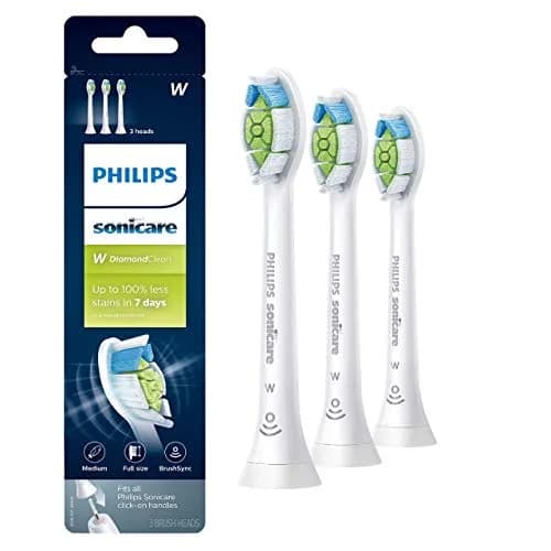Philips Sonicare W DiamondClean Replacement Toothbrush Heads White 3 Pack | Clinically Tested Whitening thumbnail 1