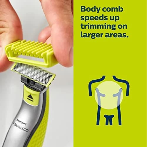 Philips Norelco OneBlade 360 Hybrid Face + Body Trimmer and Shaver | Trim, Edge & Shave Face & Body thumbnail 5