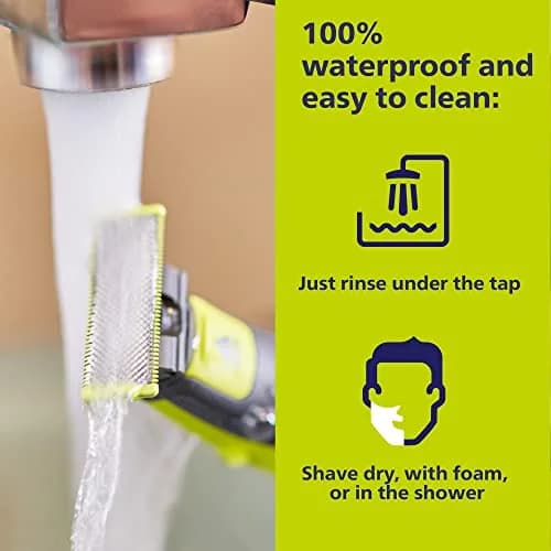 Philips Norelco OneBlade 360 Hybrid Face + Body Trimmer and Shaver | Trim, Edge & Shave Face & Body thumbnail 7