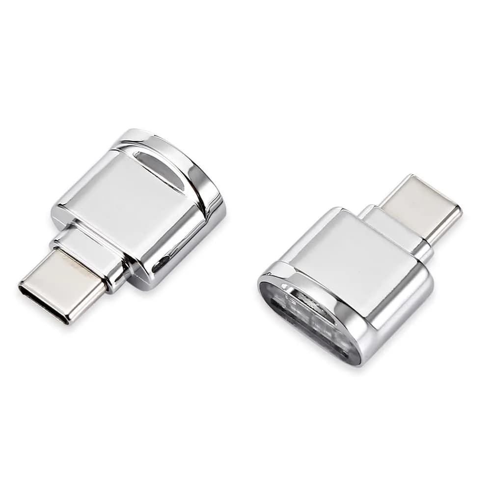 cablecc White Micro SD to SD Card Adapter Kit | Short Body for MacBook Pro/Air/Retina — TF-USBC-2PCS