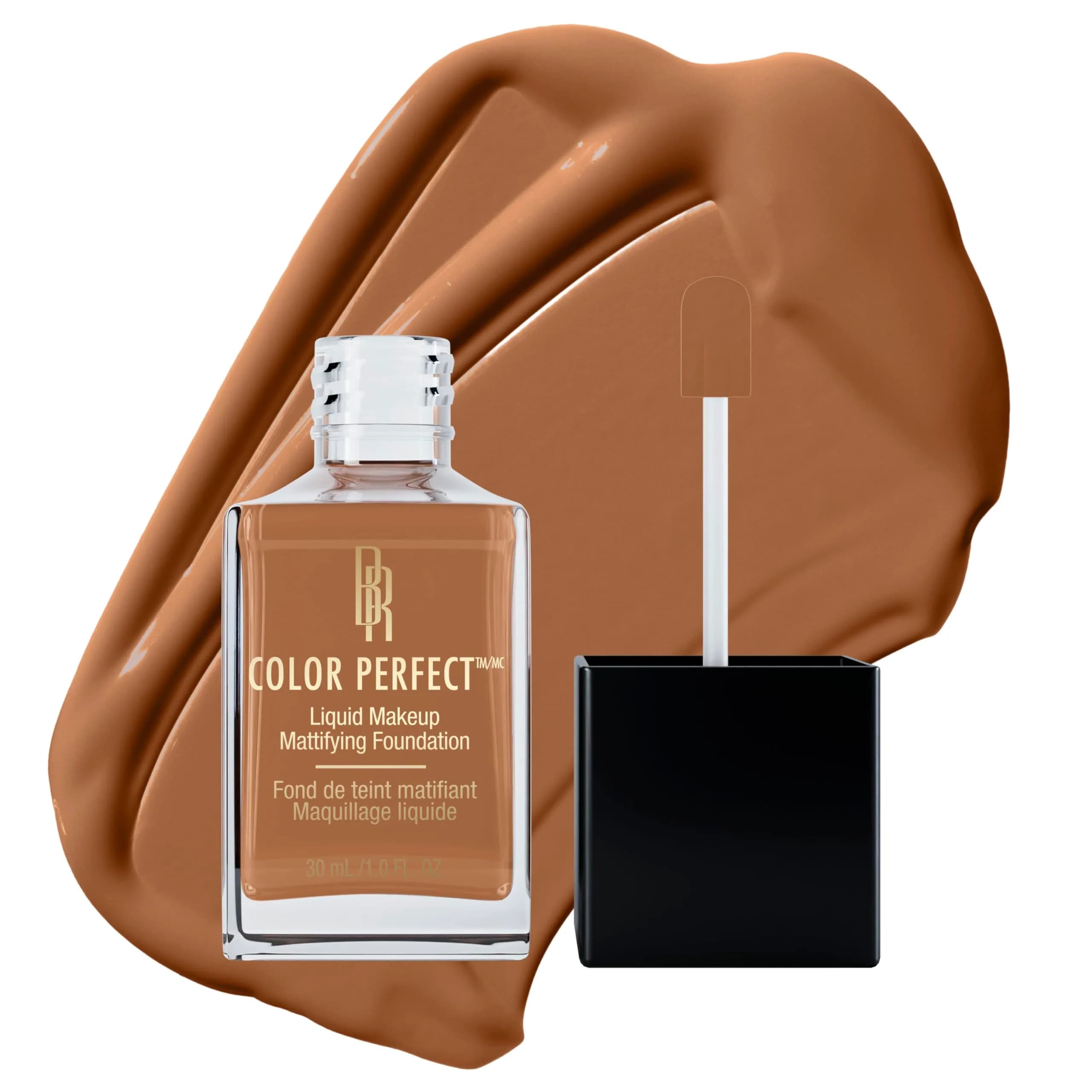 Black Radiance Color Perfect Liquid Foundation Makeup Caramel 29.57ml (1 Fl Oz) | Full Coverage for Deeper Skin Tones - main product image