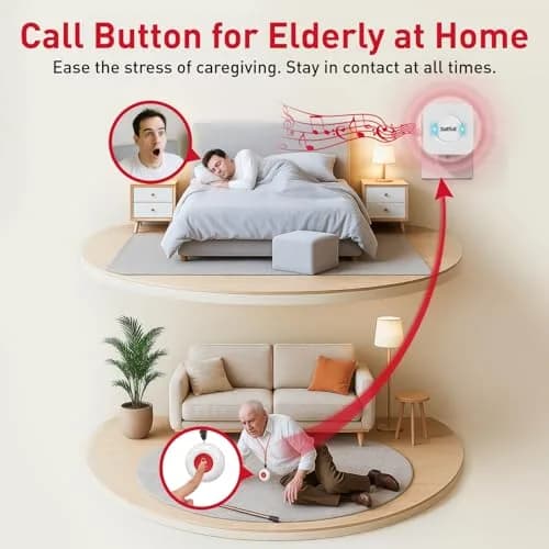 CallToU Wireless Caregiver Pager System with Waterproof Transmitter & 500+ ft Range | 1 Receiver 1 Call Button thumbnail 8