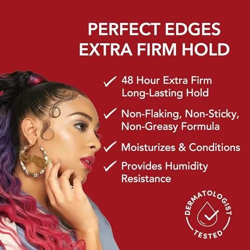 Creme of Nature Argan Oil of Morocco Perfect Edges Extra Firm Hold, 2.25 oz | Long-lasting edge control with organic argan oil thumbnail 4