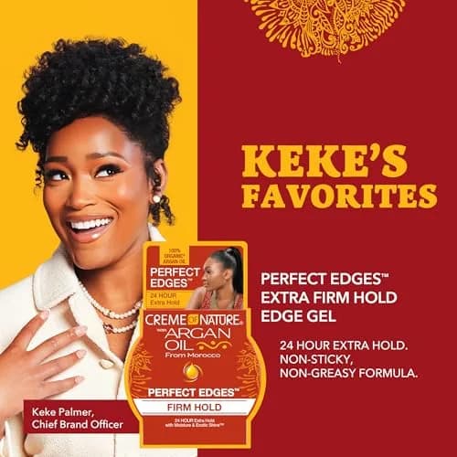 Creme of Nature Argan Oil of Morocco Perfect Edges Extra Firm Hold, 2.25 oz | Long-lasting edge control with organic argan oil thumbnail 3