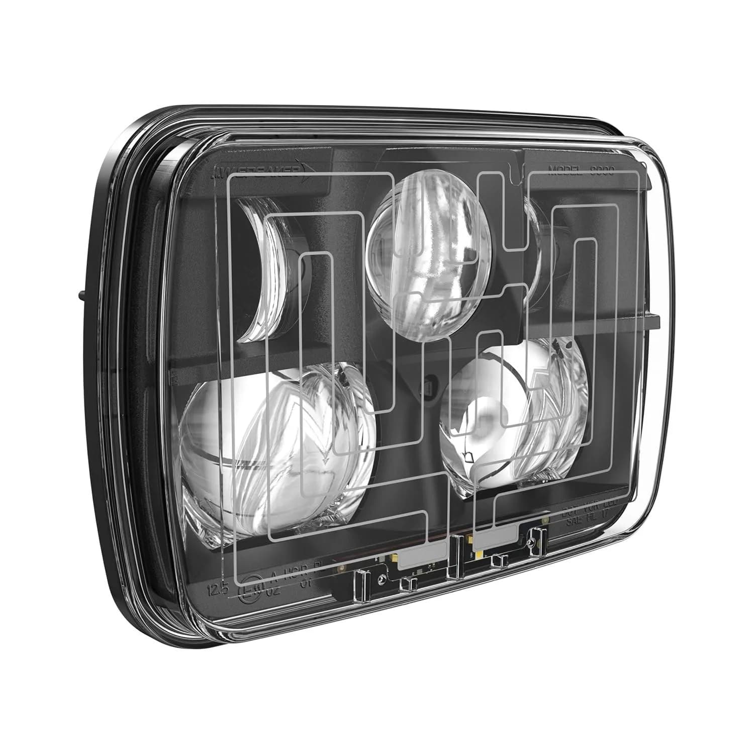 J.W. SPEAKER 8910-Ev2 12/24V Dot/Ece Rht HTD Black | Automotive Headlight Assembly — Black