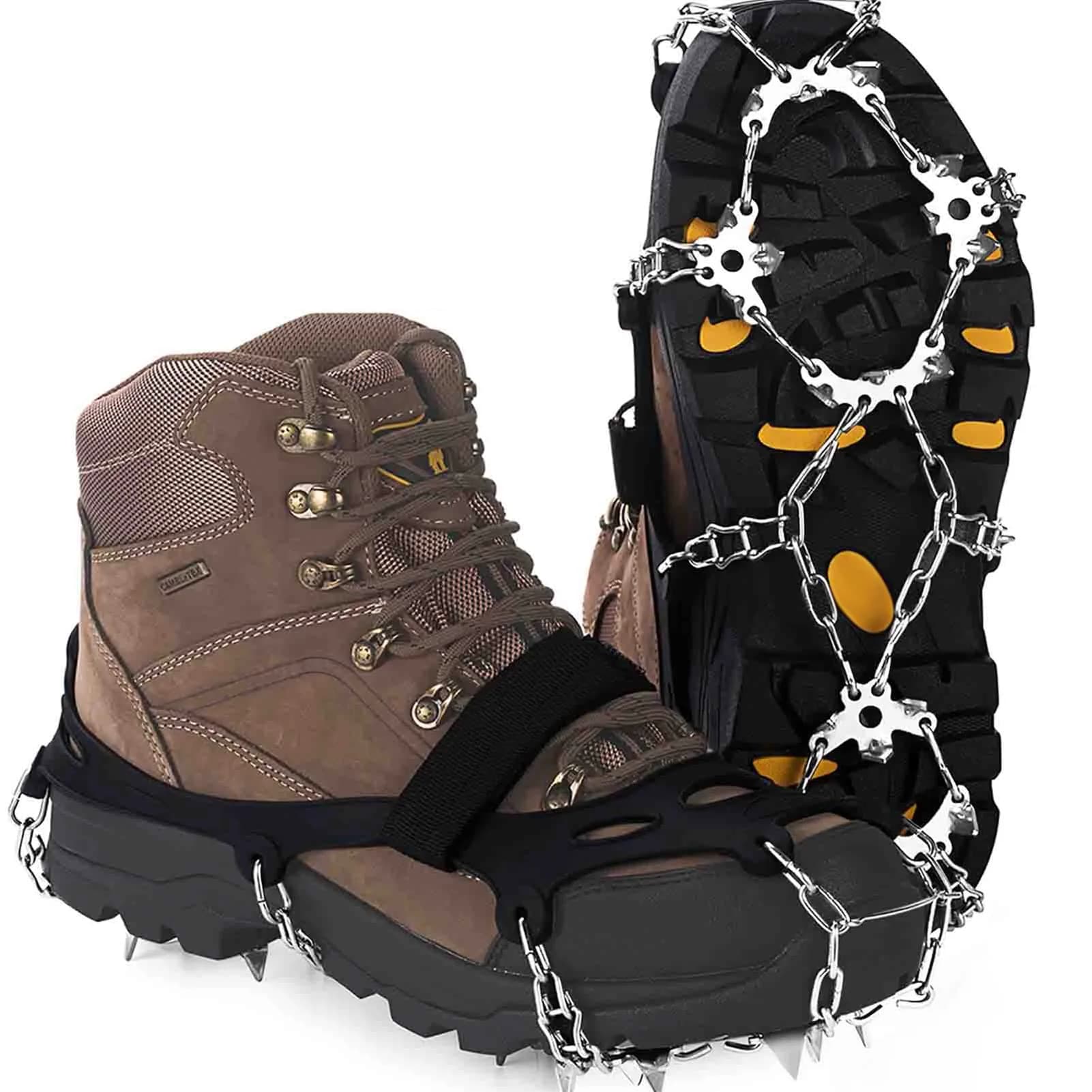 EnergeticSky Traction Cleat - Stainless Steel Spikes & Silicone, All-Season Ice & Snow Ground Grip, Unisex (Large)