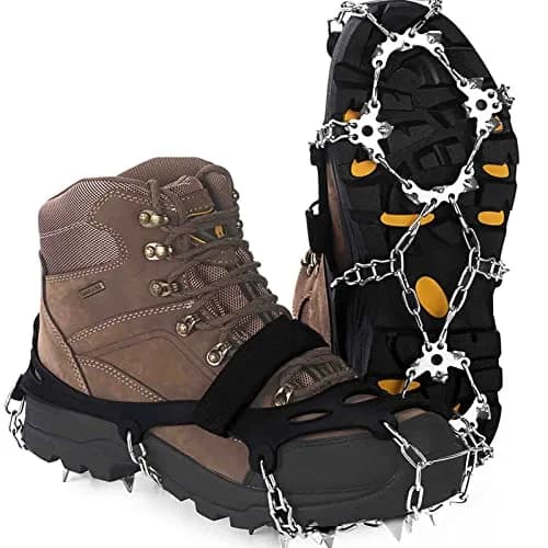 EnergeticSky Traction Cleat - Stainless Steel Spikes & Silicone, All-Season Ice & Snow Ground Grip, Unisex (Large) thumbnail 1