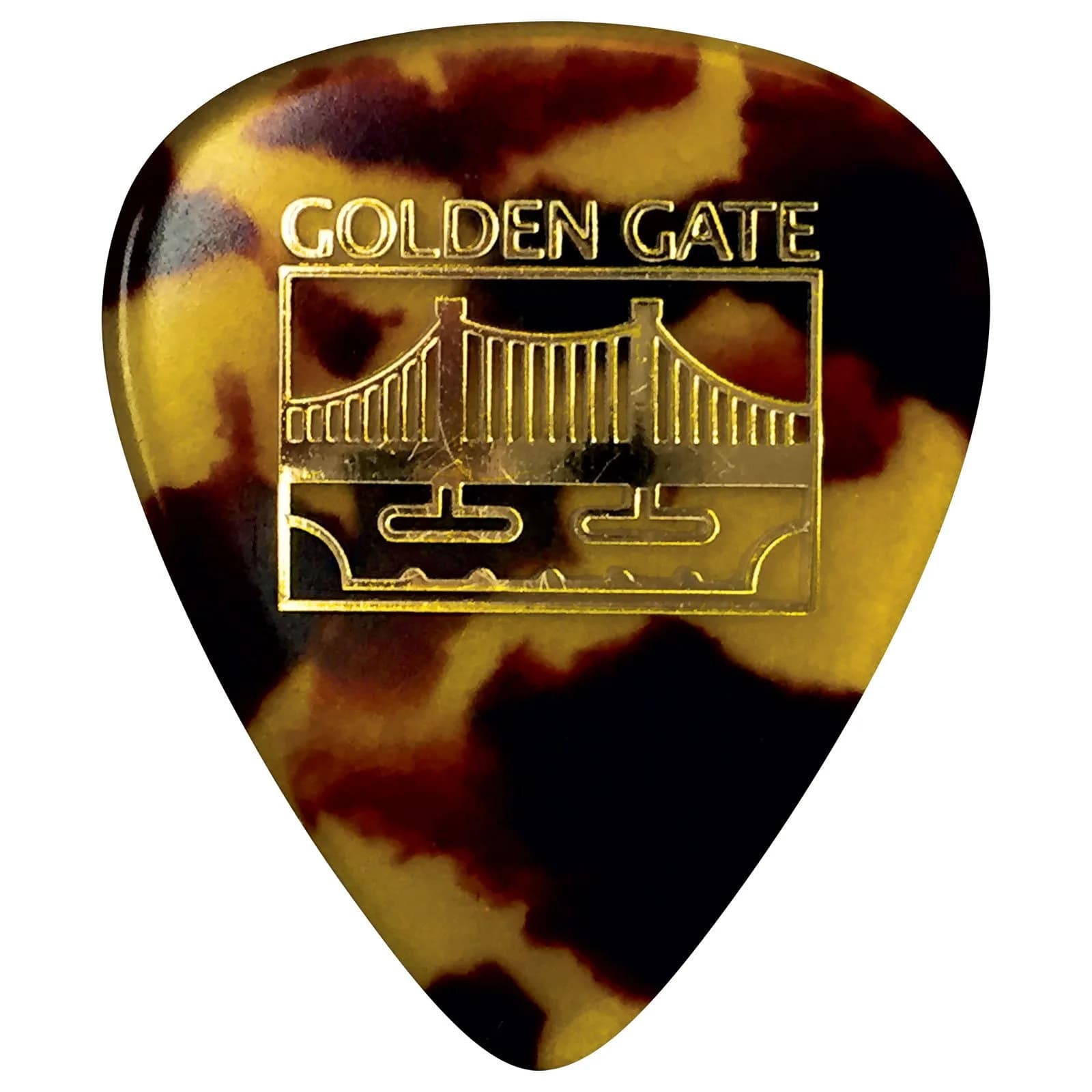Golden Gate MP-14 Deluxe Tortoise Style Flat Pick - Sideman - Dozen | Heavy Tortoise Pick for Mandolin & Guitar — Sideman