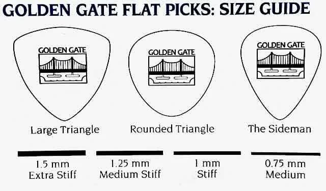 Golden Gate MP-14 Deluxe Tortoise Style Flat Pick - Sideman - Dozen | Heavy Tortoise Pick for Mandolin & Guitar thumbnail 3