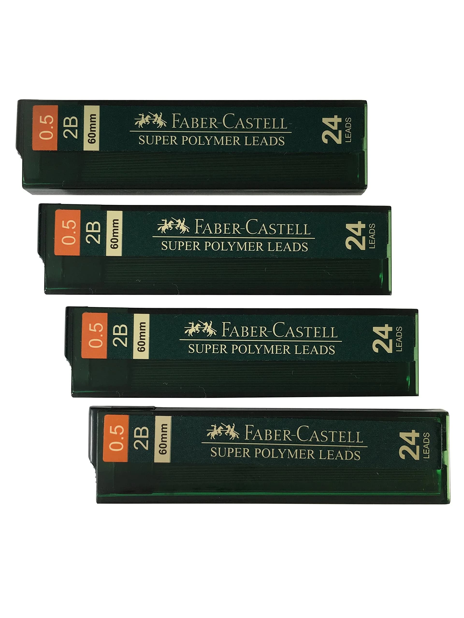 Faber-Castell 0.5mm 2B Mechanical Pencil Refills | 96 Leads in 4 Tubes, Compatible with 0.5mm Pencils - main product image