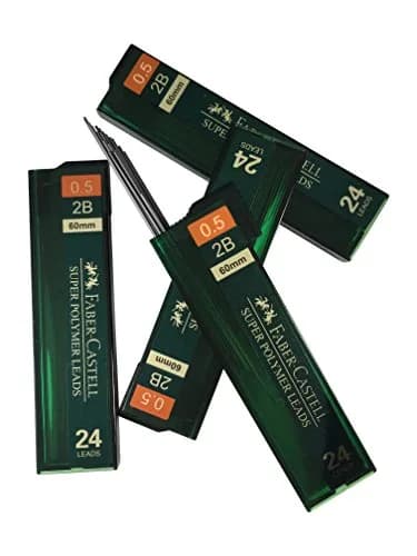 Faber-Castell 0.5mm 2B Mechanical Pencil Refills | 96 Leads in 4 Tubes, Compatible with 0.5mm Pencils thumbnail 5