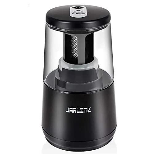 JARLINK Heavy Duty Electric Pencil Sharpener with Helical Blade & Auto Stop | 6-8mm Pencils, Black thumbnail 1