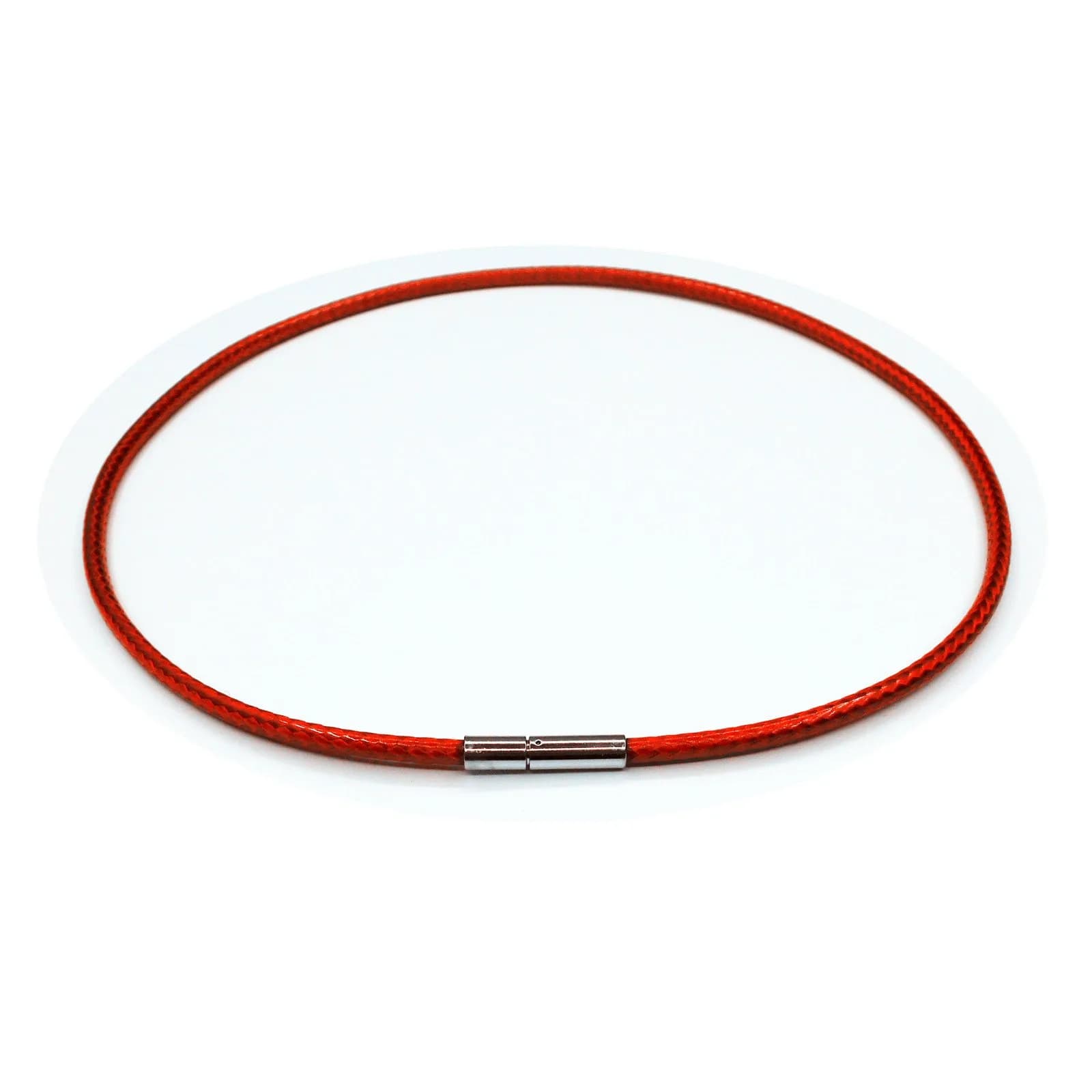 Glory Qin 3mm Red Leather Cord Necklace with Stainless Steel Buckle 0.07 cm (0.03 Inch) | Jewelry Making Chains - main product image