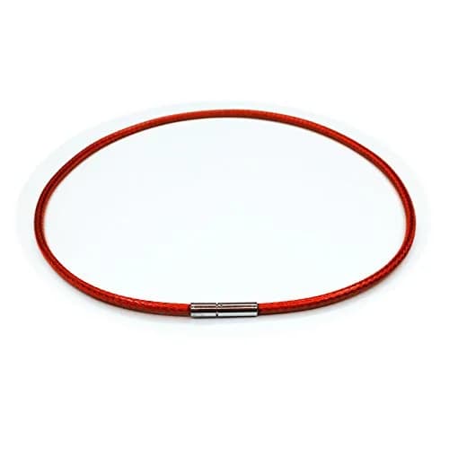 Glory Qin 3mm Red Leather Cord Necklace with Stainless Steel Buckle 0.07 cm (0.03 Inch) | Jewelry Making Chains thumbnail 1