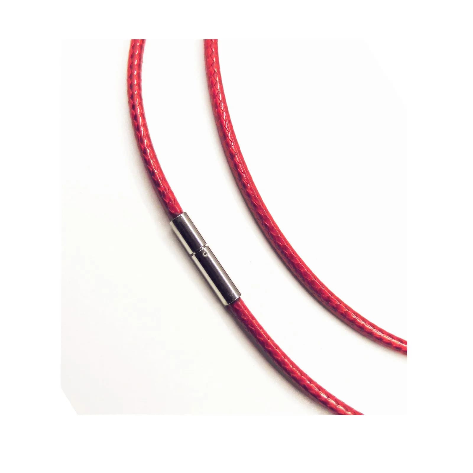 Glory Qin 3mm Red Leather Cord Necklace with Stainless Steel Buckle 0.07 cm (0.03 Inch) | Jewelry Making Chains - view 2