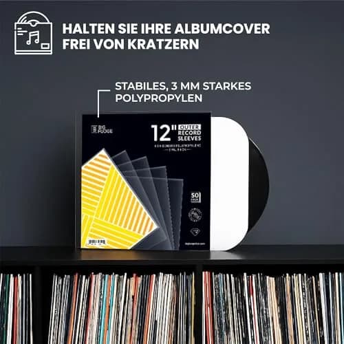 Big Fudge 12" Vinyl Record Outer Sleeves 50 Pack | Crystal Clear Polypropylene LP Album Protection thumbnail 3