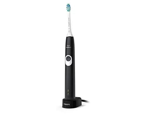 Philips Sonicare ProtectiveClean 4100 Rechargeable Electric Power Toothbrush, Black, 1 Count | Removes up to 7x More Plaque — Black