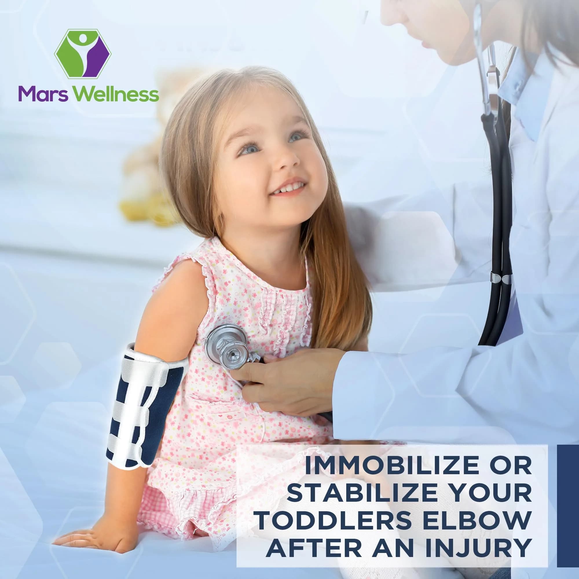 MARS WELLNESS Pediatric Elbow Immobilizer Splint | Fits Left or Right Arm - view 3