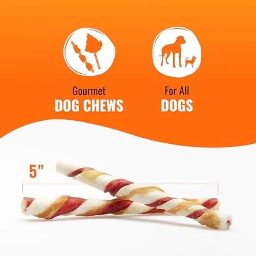Good 'n' Fun Twists Long-Lasting Dog Treats 5.4 oz (7 Pack) | Real Protein & Tartar Control thumbnail 3
