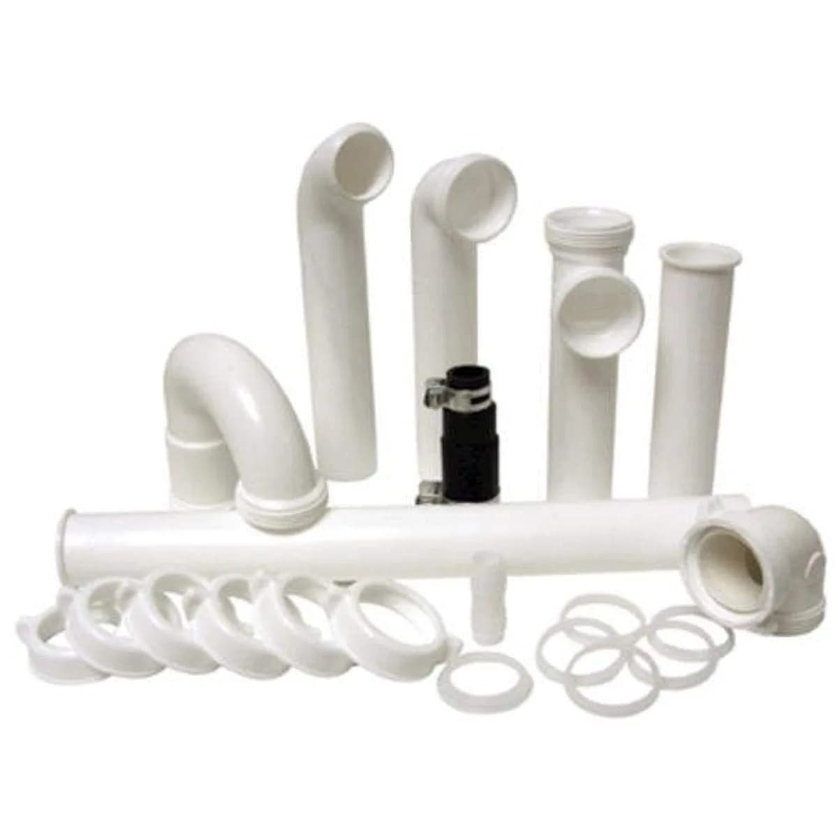 PermaFLOW Garbage Disposal Installation Kit with Tailpieces & Drain Arm | 1.5-inch OD PP Construction - main product image