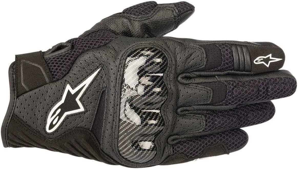 Alpinestars SMX 1 Air V2 Motorcycle Gloves Lightweight Ventilated Street Riding Comfort (70-120c) — Black / Small