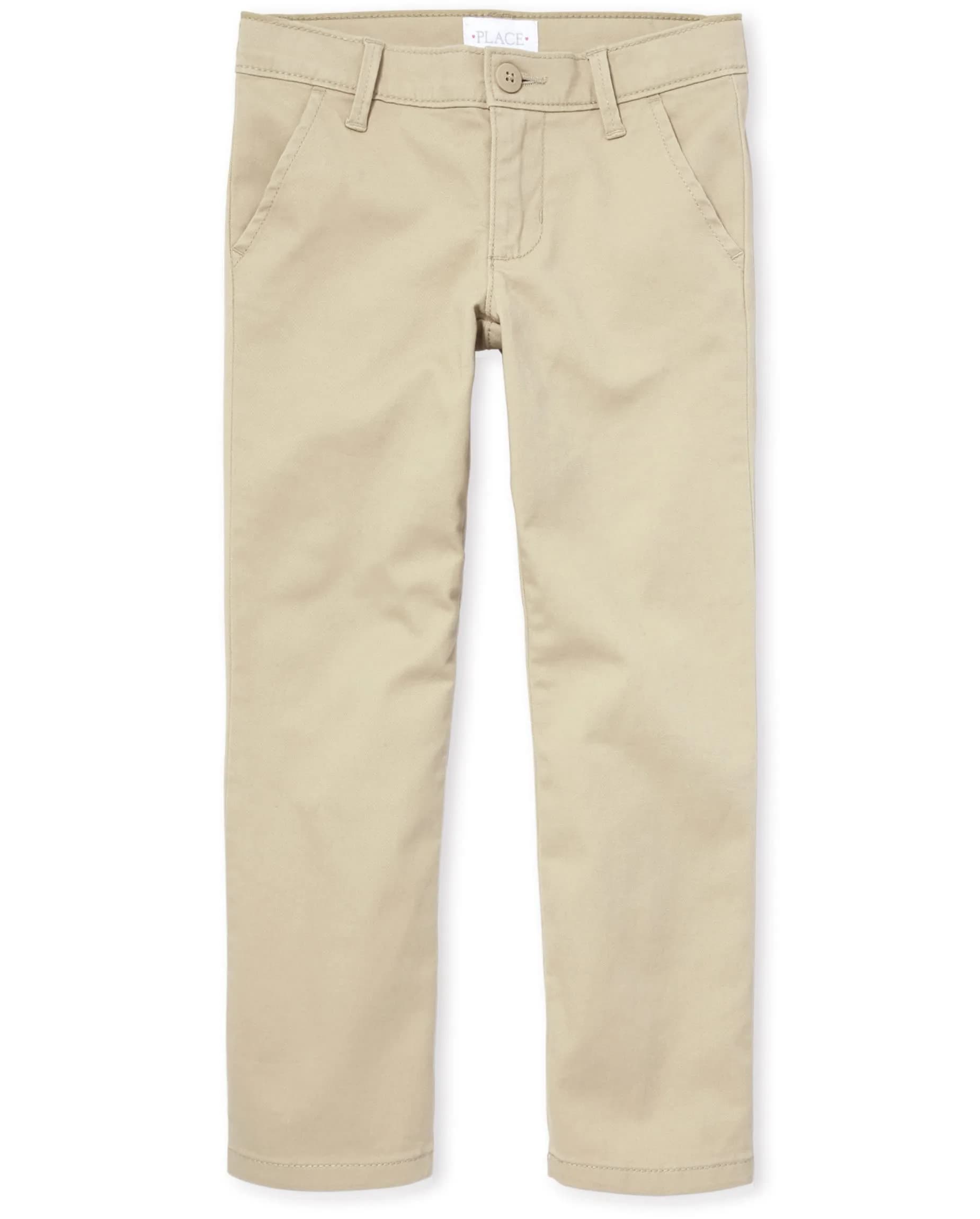 The Children's Place Girls Skinny Chino Pants Sandy Single 14 | Slim Fit, Mid Rise, Stretch Comfort - main product image