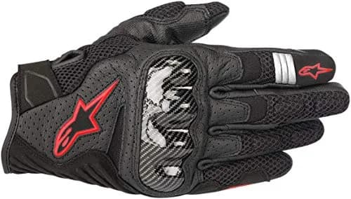 Alpinestars SMX 1 Air V2 Motorcycle Gloves XX-Large Black/Red Fluorescent | CE Certified Street Riding thumbnail 1