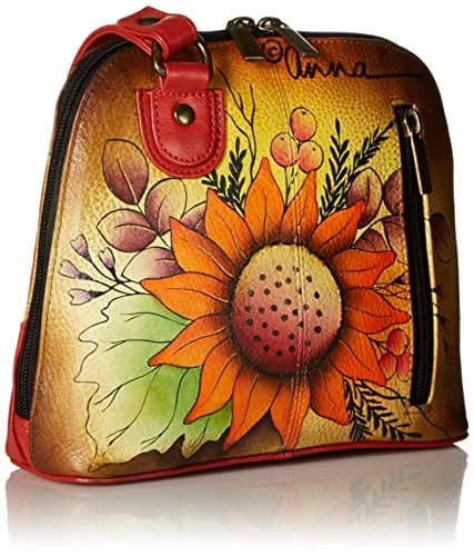 Anna by Anuschka Hand Painted Genuine Leather Small Organizer Bag | Fall Bouquet Artistry thumbnail 3