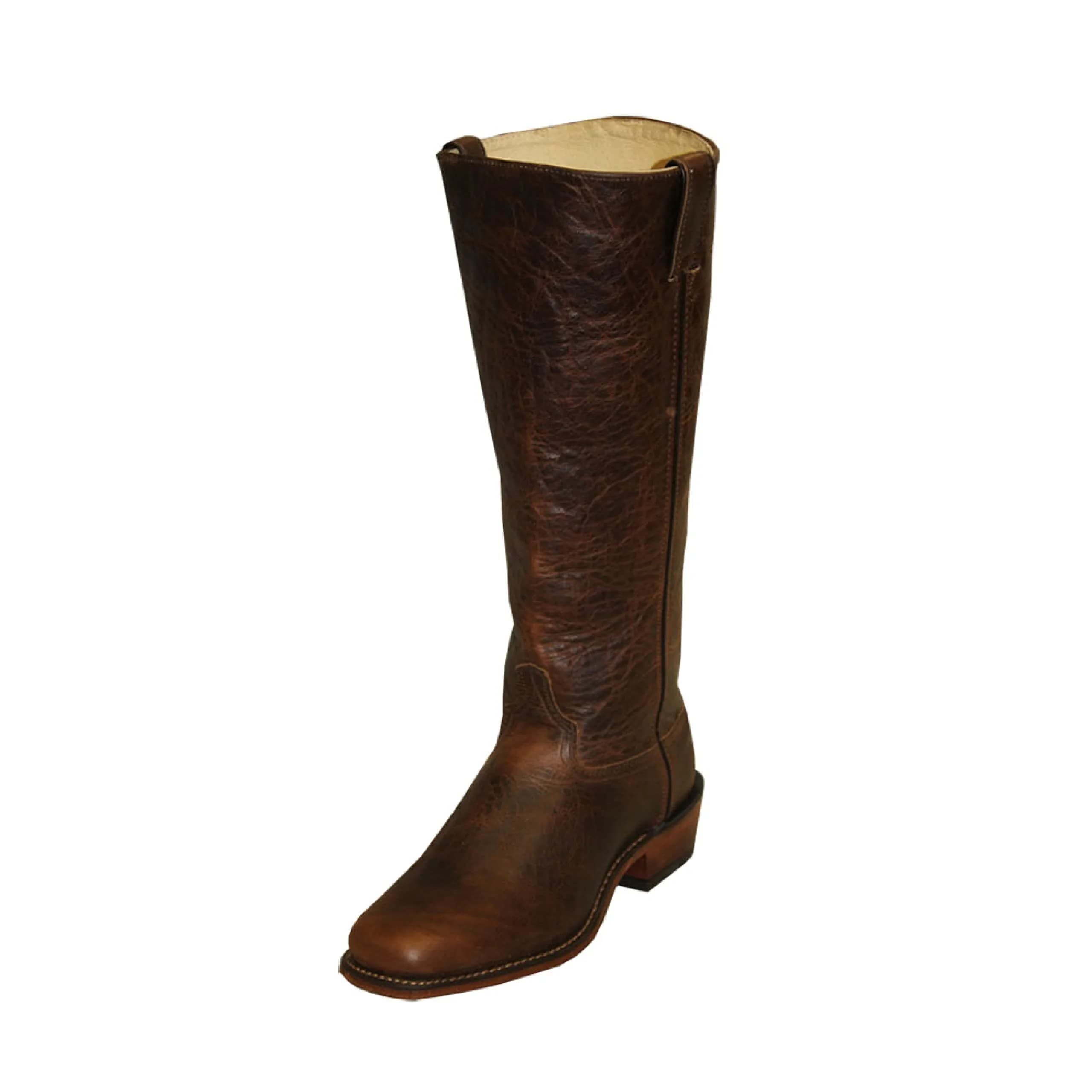 Abilene Men's Leather Cowboy Boots Broad Square Toe 16" Shaft Wide Size 12 - main product image