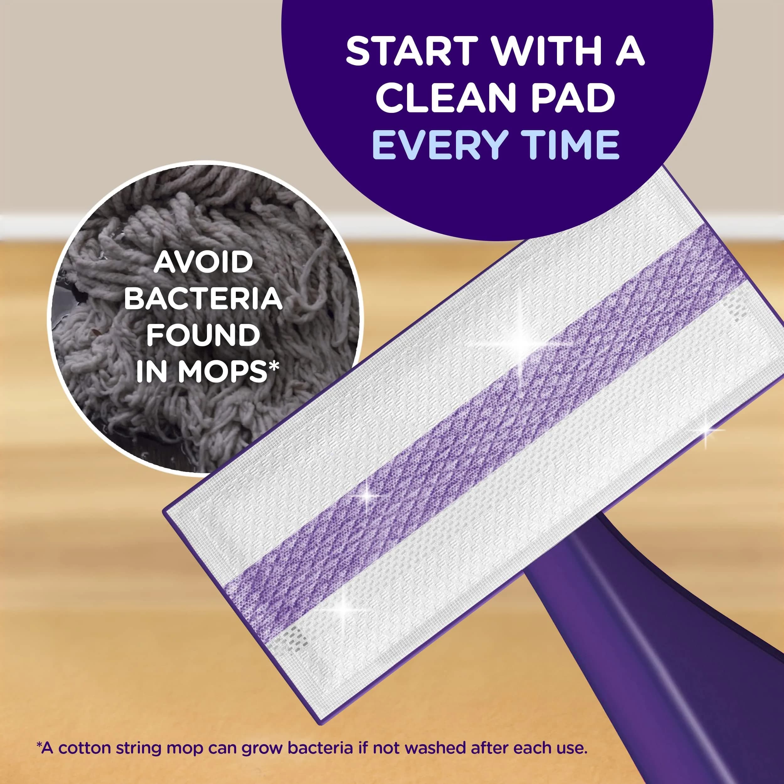 Swiffer WetJet Hardwood Floor Cleaner Spray Mop Pad Refill, Multi Surface, 15 Count | USA Imported Cleaning Agent - view 3