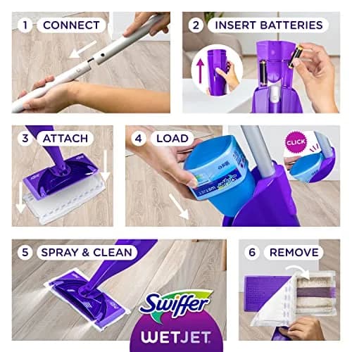 Swiffer WetJet Hardwood Floor Cleaner Spray Mop Pad Refills 15 Count | Absorb + Lock Strip for Finished Floors thumbnail 4