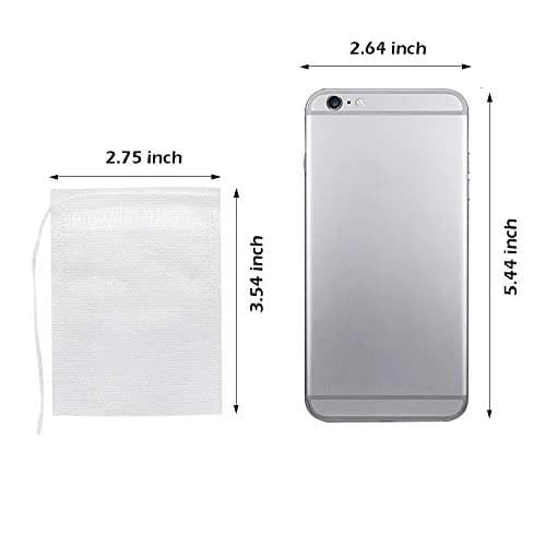 Fenshine 400 Pcs Tea Filter Bags Drawstring Seal | Food-Grade, Portable & Eco-Friendly (70-120 chars) thumbnail 2