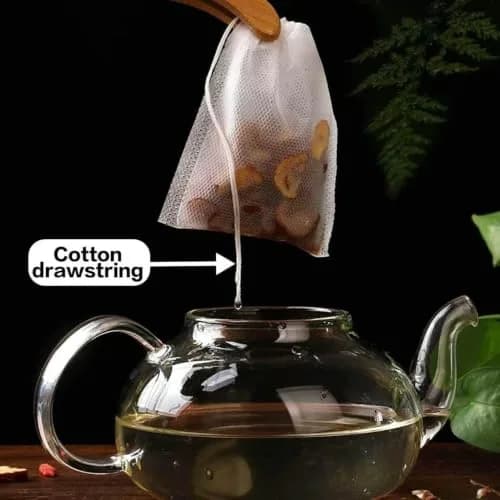 Fenshine 400 Pcs Tea Filter Bags Drawstring Seal | Food-Grade, Portable & Eco-Friendly (70-120 chars) thumbnail 3
