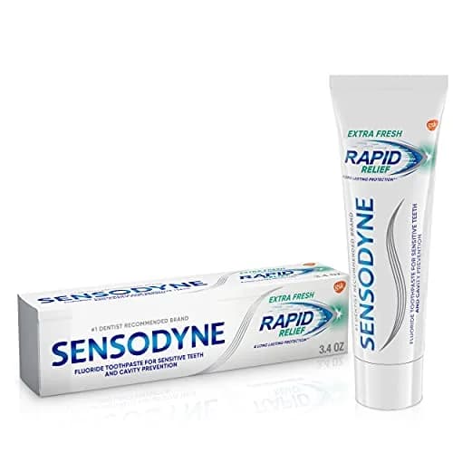 Sensodyne Rapid Relief Sensitive Toothpaste, Extra Fresh, 96.4g (3.4 oz) | Cavity Prevention & Sensitivity Treatment thumbnail 1