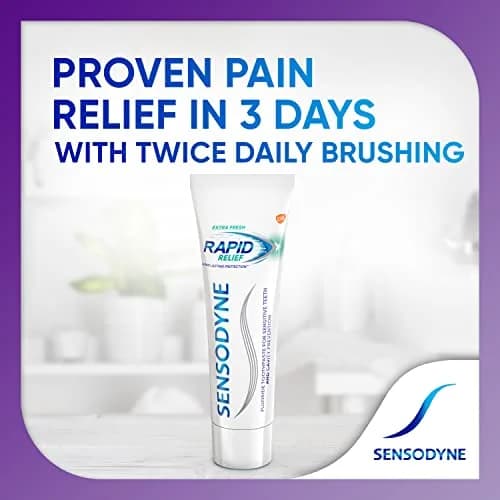 Sensodyne Rapid Relief Sensitive Toothpaste, Extra Fresh, 96.4g (3.4 oz) | Cavity Prevention & Sensitivity Treatment thumbnail 7