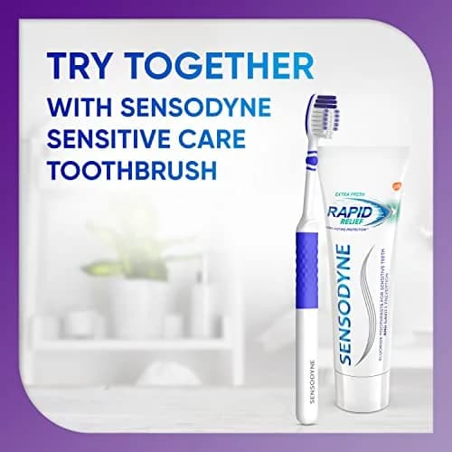 Sensodyne Rapid Relief Sensitive Toothpaste, Extra Fresh, 96.4g (3.4 oz) | Cavity Prevention & Sensitivity Treatment thumbnail 8