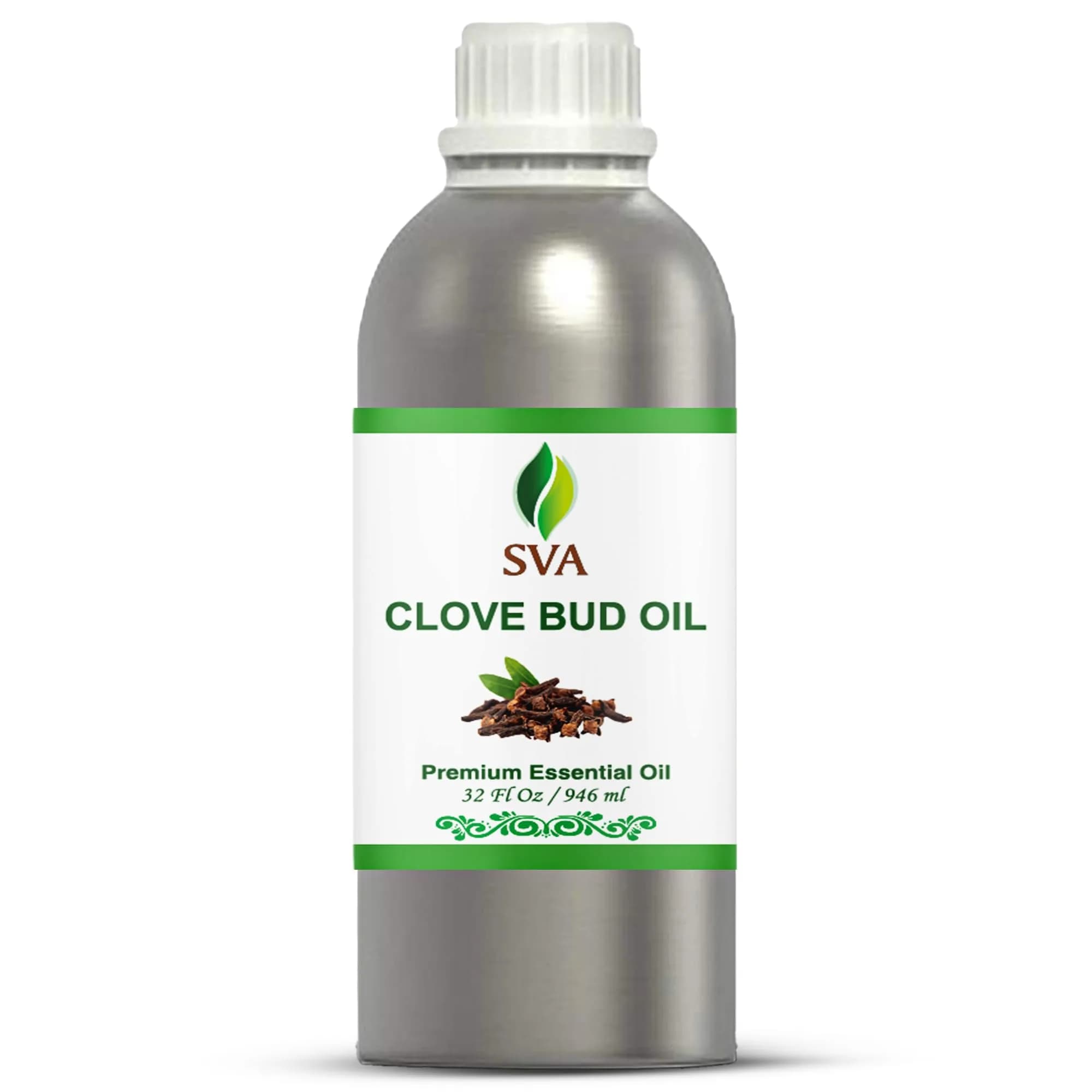SVA ORGANICS Organic Clove Bud Essential Oil, 32 Fl Oz (946 ml) - Pure & Natural Steam Distilled - main product image