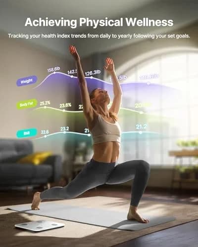 FITINDEX Smart Body Composition Scale 180kg (396lb) | Tracks 13 Metrics via Bluetooth thumbnail 4
