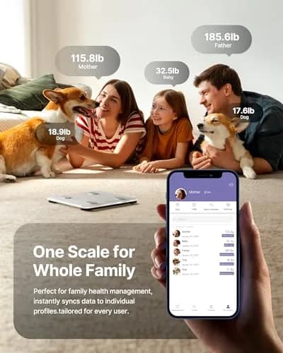 FITINDEX Smart Body Composition Scale 180kg (396lb) | Tracks 13 Metrics via Bluetooth thumbnail 5