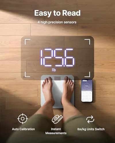 FITINDEX Smart Body Composition Scale 180kg (396lb) | Tracks 13 Metrics via Bluetooth thumbnail 7